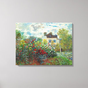 Impressão Em Tela Claude Monet - O Jardim do Artista em Argenteuil
