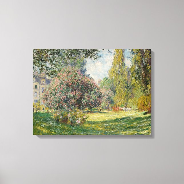 Impressão Em Tela Claude Monet | Paisagem: Parc Monceau (Frente)