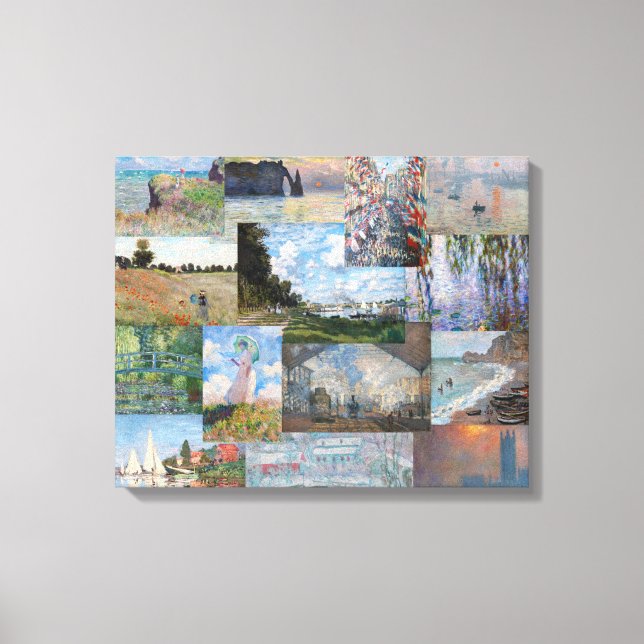 Impressão Em Tela Claude Monet - Patchwork de Obras-Primas (Frente)