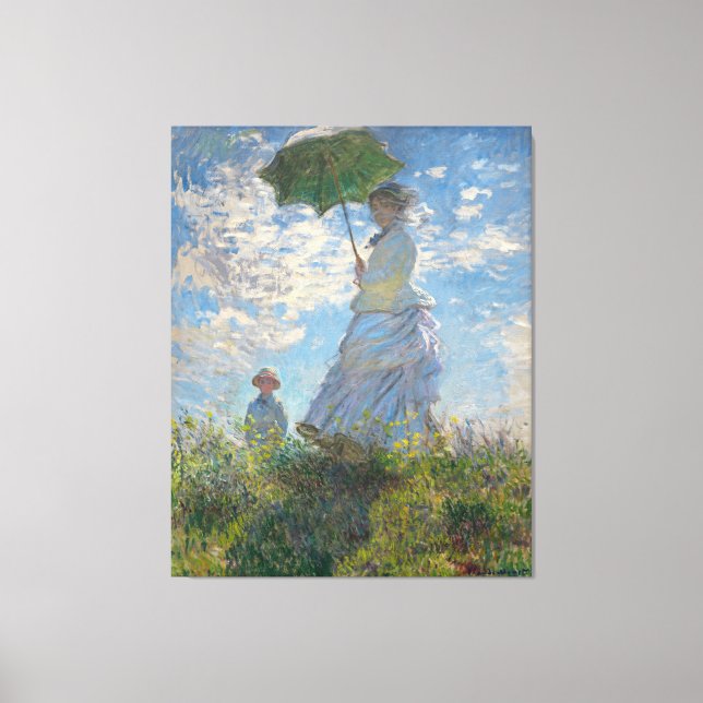 Impressão Em Tela Claude Monet Pintura de Lady com Parasol (Frente)