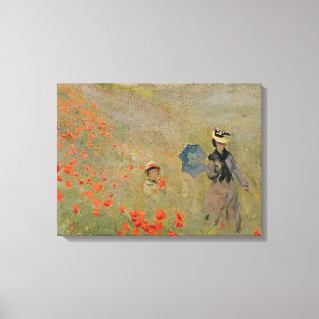 Impressão Em Tela Claude Monet | Poppies selvagens, perto da Argenti (Frente)