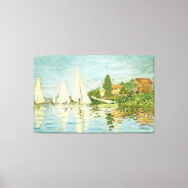 Impressão Em Tela Claude Monet. Regattas em Argenteuil (Frente)