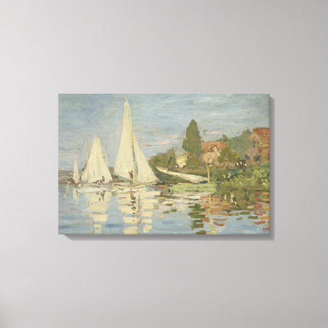 Impressão Em Tela Claude Monet - Regattas em Argenteuil (Frente)