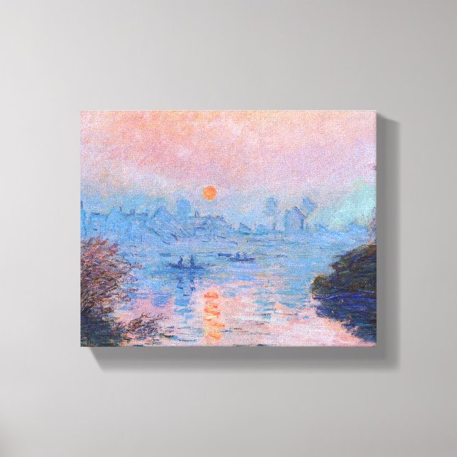 Impressão Em Tela Claude Monet - Sunset No Sena (Frente)