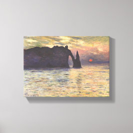 Impressão Em Tela Claude Monet – The Cliff Étretat – Sunset – 1883