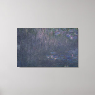 Impressão Em Tela Claude Monet   Waterlilies: Reflexões das árvore