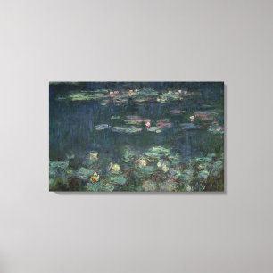 Impressão Em Tela Claude Monet   Waterlilies: Reflexões verdes