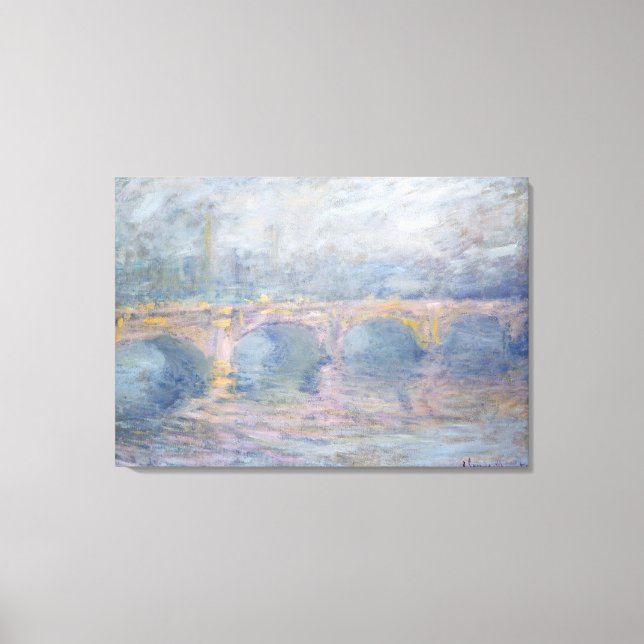 Impressão Em Tela Claude Monet | Waterloo Bridge, Londres, em Sunset (Frente)