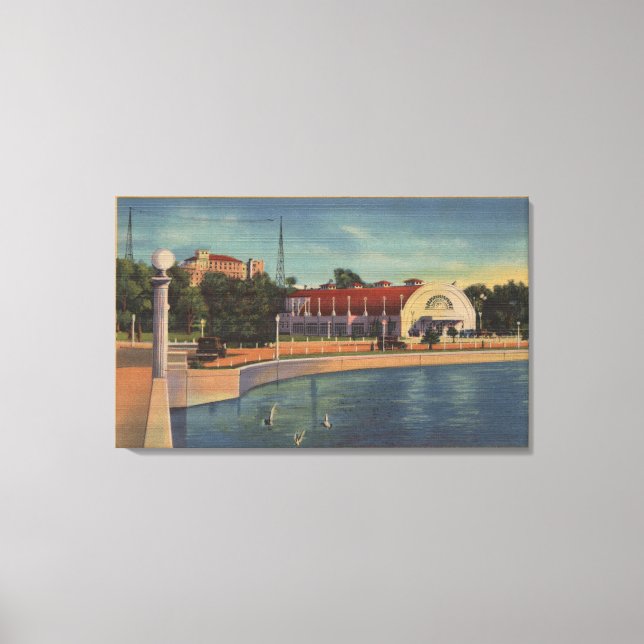 Impressão Em Tela Clearwater, Flórida - Vista do Municipal (Frente)