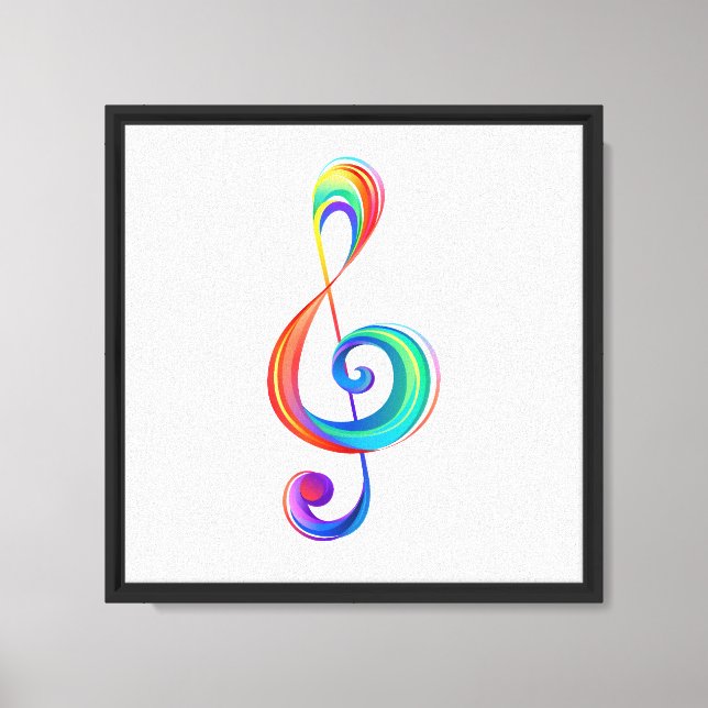 Impressão Em Tela Clef (trecho de arco-íris) (Frente)