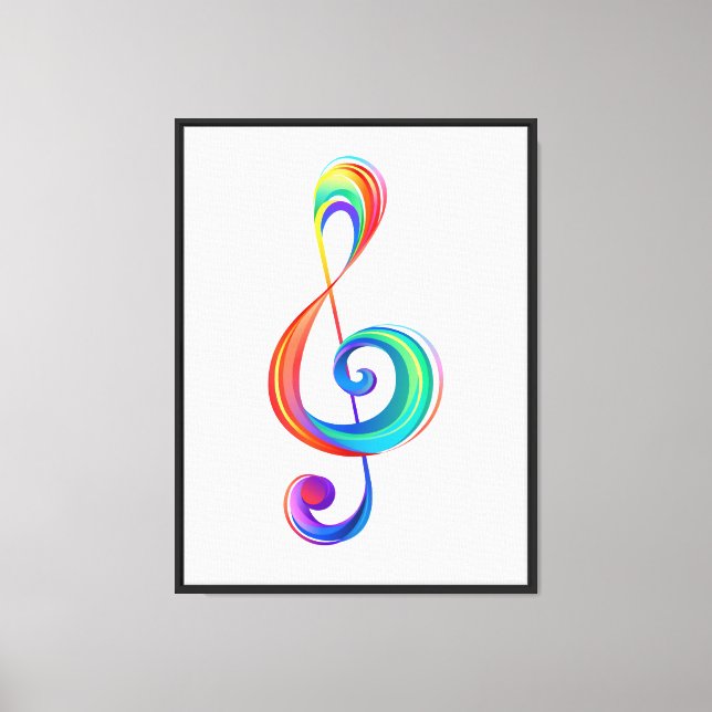 Impressão Em Tela Clef (trecho de arco-íris) (Frente)