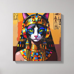 IMPRESSÃO EM TELA CLEOPATRA RAINHA DO NILE-ESFINGE GATO