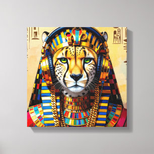 IMPRESSÃO EM TELA CLEOPATRA RAINHA DO NILE-LEOPARDO