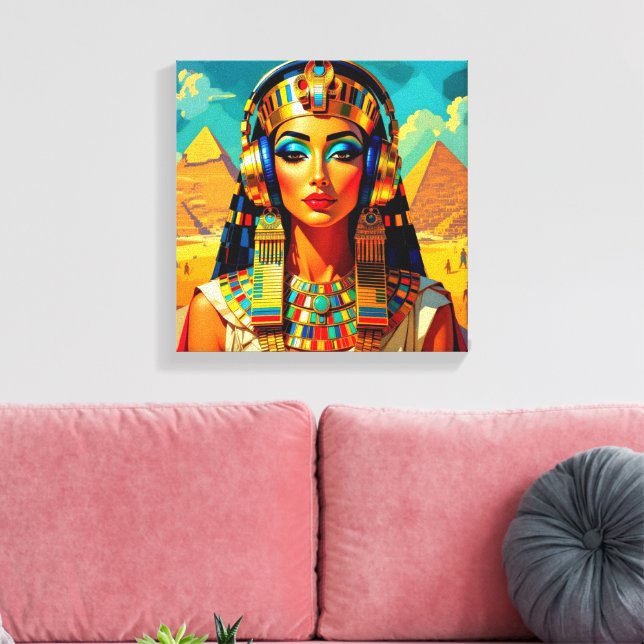 IMPRESSÃO EM TELA CLEÓPATRA RAINHA DO NILO (Insitu(Sala de estar))