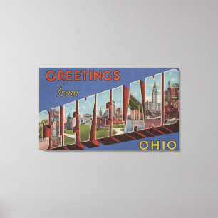 Impressão Em Tela Cleveland, Ohio - grandes cenas 3 da letra
