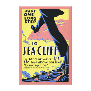 Impressão Em Tela Cliff do Mar de Promoção do poster de viagens, Lon
