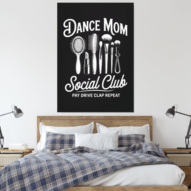 Impressão Em Tela Clube Social de Mãe de Dança Mamãe (Insitu(Quarto))