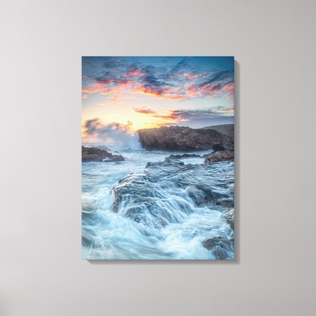 Impressão Em Tela Coastline | Carmel California (Frente)