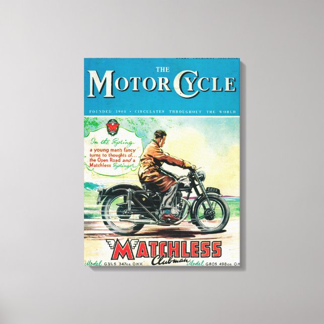 Impressão Em Tela Cobrir da Revista Motor Cycle (Frente)