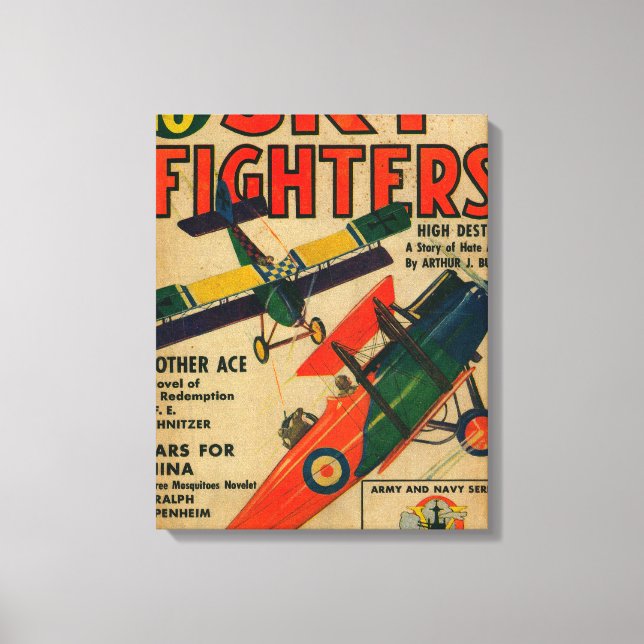 Impressão Em Tela Cobrir da revista Sky Fighters (Frente)