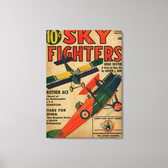 Impressão Em Tela Cobrir da revista Sky Fighters (Frente)