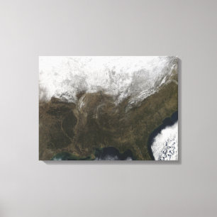 Impressão Em Tela Cobrir de neve sobre os Estados Unidos