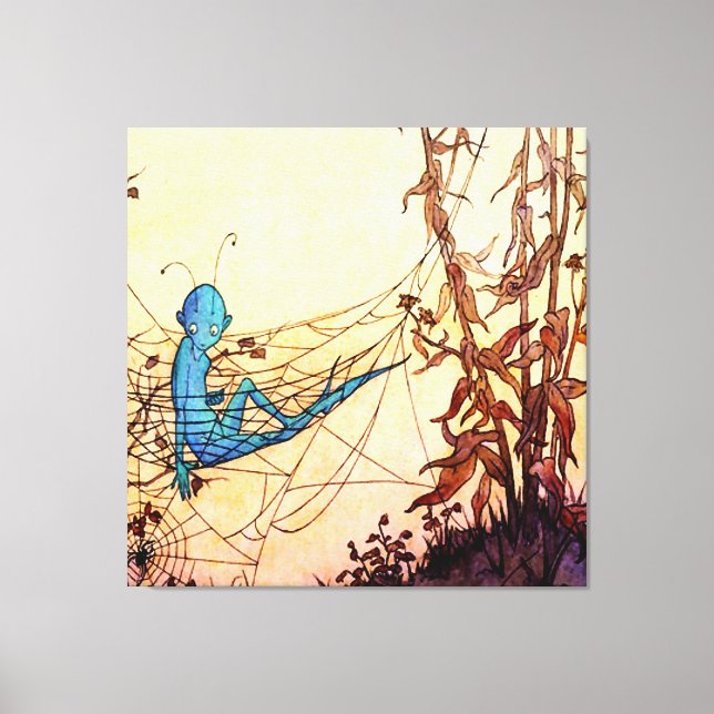 Impressão Em Tela "Cobwebs são Fada Hammocks" de Marjorie Miller (Frente)