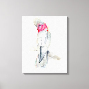 Impressão Em Tela Cockato de Ópera de Aquarela