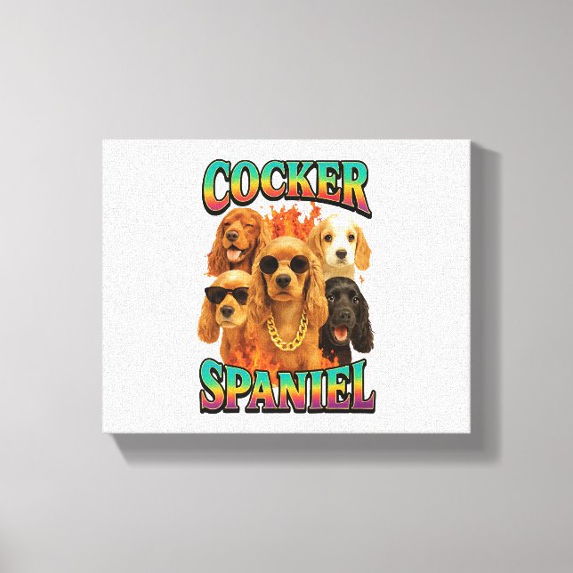 Impressão Em Tela Cocker Spaniel  (Frente)