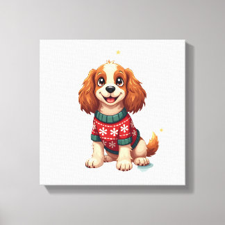 Impressão Em Tela Cocker Spaniel Floco de Neve Brilho