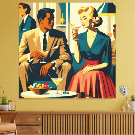 Impressão Em Tela Cocktail Party Couples Shared Attraction
