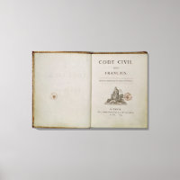 Código Civil, aberto na página de título, 1804