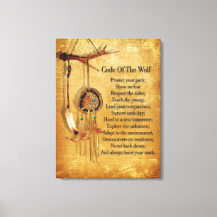 Impressão Em Tela Código da caçadora de sonhos do Lobo