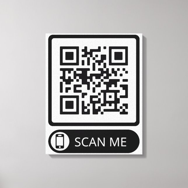 Impressão Em Tela Código QR do Marketing Scan Me (Frente)