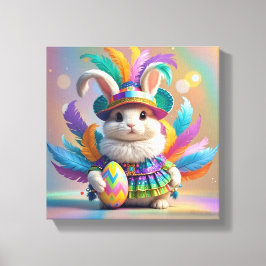 Impressão Em Tela Coelho carnavalesco 