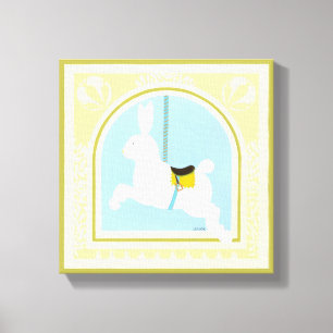 Impressão Em Tela Coelho Carrossel por June Erica Vess