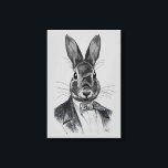 Impressão Em Tela Coelho Em Retrato De Fato<br><div class="desc">Animais e Natureza</div>