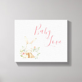 Impressão Em Tela Coelho Rosa Animal