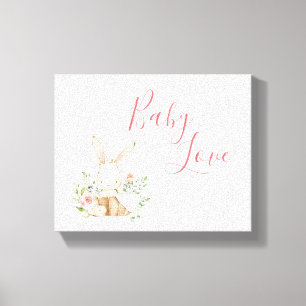 Impressão Em Tela Coelho Rosa Animal