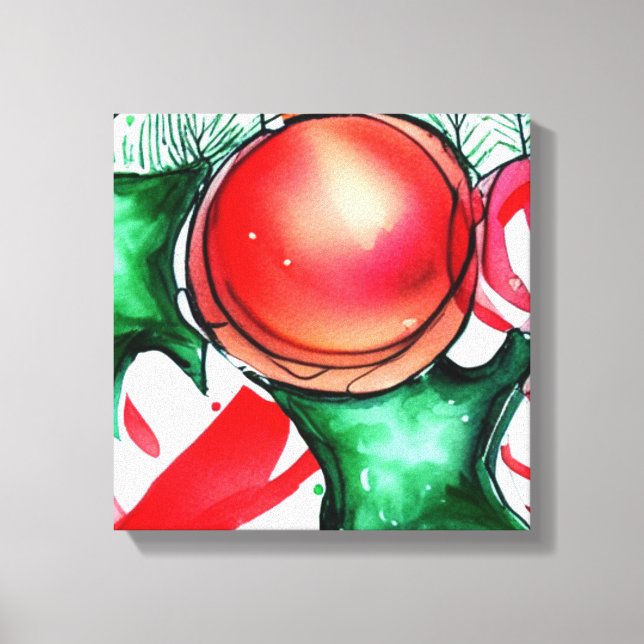 Impressão Em Tela Coisas de Natal (Frente)