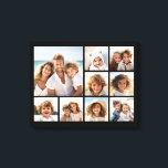 Impressão Em Tela Colagem ao quadrado preto 9 fotos<br><div class="desc">Você pode usar fotos quadradas ou selfie para este design. Use oito fotos quadradas para criar um presente exclusivo e pessoal. Ou você pode ficar com o filhote hipster e fazer uma moda. Se precisar ajustar as fotos,  clique na ferramenta personalizar para fazer alterações.</div>