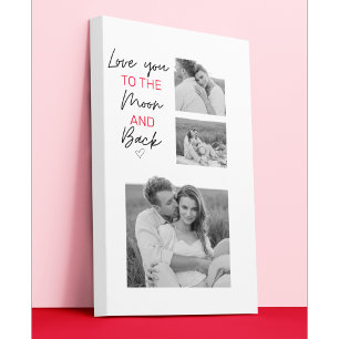 Impressão Em Tela Colagem Da Citação De Fotografias Do Casal E Cit