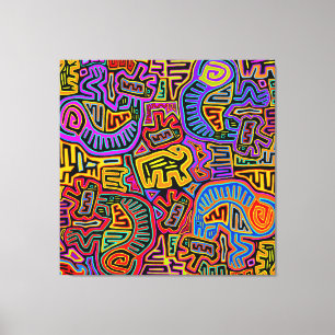 Impressão Em Tela Colagem da Ilha de San Blas Mola