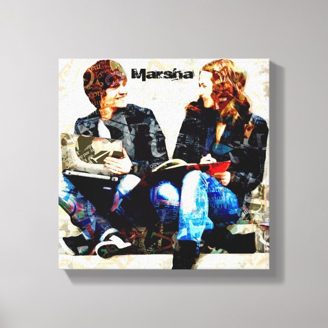 Impressão Em Tela Colagem de Adolescentes Temidos na Escola Personal (Frente)