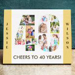 Impressão Em Tela Colagem de Foto Número 40 aniversário de 40 anos N<br><div class="desc">Crie seu próprio presente de aniversário de 40 anos exclusivo. Esta canvas inteligente é uma forma excelente de mostrar a sua colagem de fotos. O modelo está pronto para adicionar suas fotos favoritas, que aparecerão automaticamente na forma do número 40. Você também pode adicionar seu nome e ano de nascimento...</div>