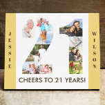 Impressão Em Tela Colagem de Fotografias aniversário de 21 anos Núme<br><div class="desc">Crie seu próprio presente de aniversário de 21 anos exclusivo. Esta canvas inteligente é uma forma excelente de mostrar a sua colagem de fotos. O modelo está pronto para adicionar suas fotos favoritas, que aparecerão automaticamente na forma do número 21. Você também pode adicionar seu nome e ano de nascimento...</div>