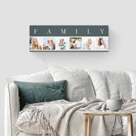 Impressão Em Tela Colagem de Fotografias da FAMÍLIA 6 Cinzas de Chap