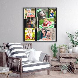 Impressão Em Tela Colagem de Fotografias da Família Black 7 Keepsake