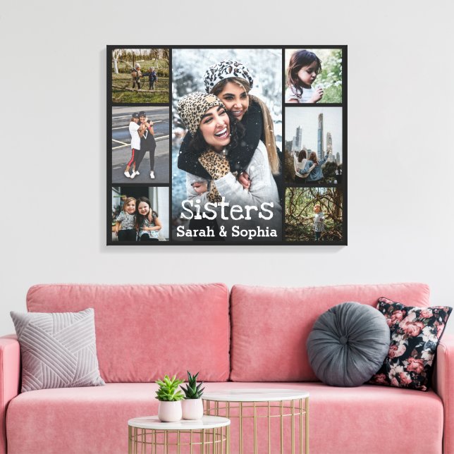 Impressão Em Tela Colagem de Fotografias das Modernas Personalizadas (Insitu(Sala de estar))