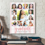 Impressão Em Tela Colagem de Fotografias do K-12 para Graduação de S<br><div class="desc">Tenha orgulho, alegria e mostre este marco do seu formando favorito. Crie esta formatura feminina, espantosa, simples, moderna, personalizada de segundo grau K - 12 fotografias de colagem de canvas de arte para um bem-estar que você sempre vai tesourar. Uma imagem divertida e elegante da tipografia da escrita com brilho...</div>
